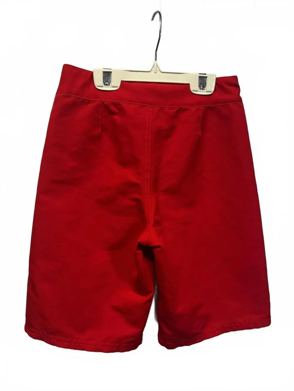 Under Armour Swim Board Shorts Red with Blue Drawstring & Logo Unlined Trunks
